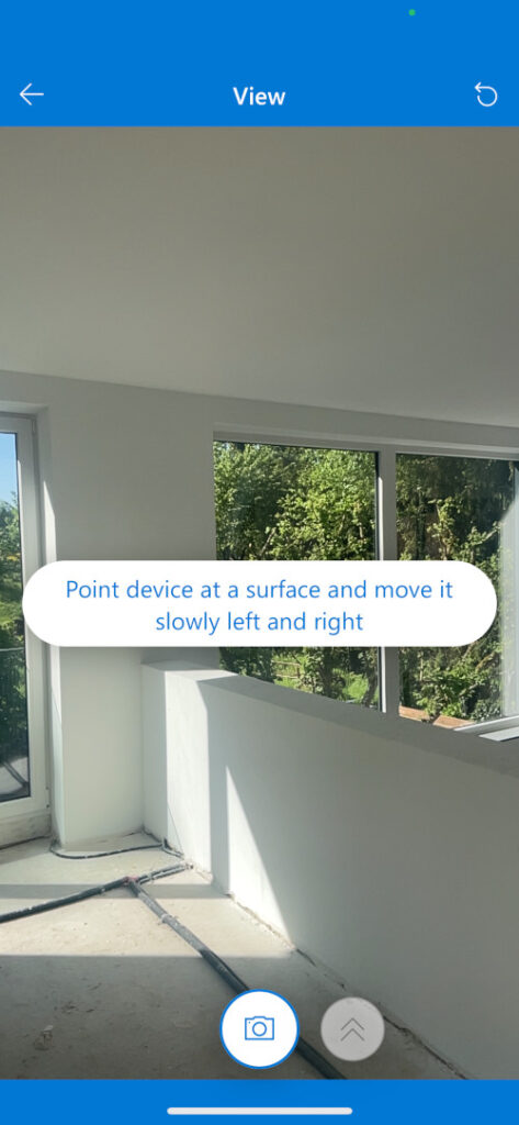 Positionierung von Gegenständen im Raum durch App Platzierung Gegenstände durch App