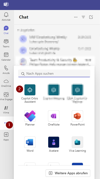 Fügen Sie Ihren Copiloten Microsoft Teams hinzu Copilot in Microsoft Teams hinzufügen