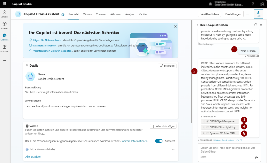 Testen Sie Ihren persönlichen Copiloten Test Copilot