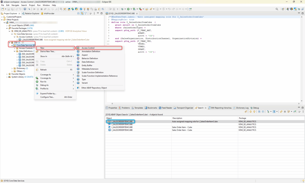 Implementierung von ZSD SalesOrderItemCube