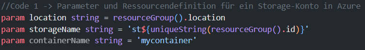 Beispiel Code Bicep Beispiel Code Bicep