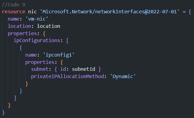 Beispiel Erstellung Netzwerkkarte für Virtual Machine und IP Konfiguration NIC für VM