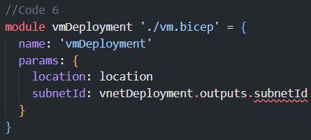 Beispiel Modul für Bereitstellung einer Virtual Machine Virtual Machine Modul