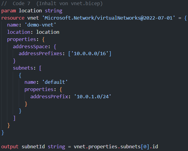 Beispiel Netzwerk Modul Beispiel Netzwerk Modul