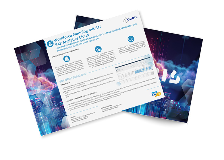 Workforce Planning mit der SAC - Eine schnelle und effiziente Personalplanung durch Konsolidierung von Finanz- & Personaldaten in der SAP Analytics Cloud Workforce Planning mit der SAC