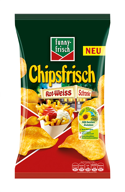 funny-frisch Chipsfrisch Rot-Weiss Schranke Chipsfrisch Rot-Weiß Schranke