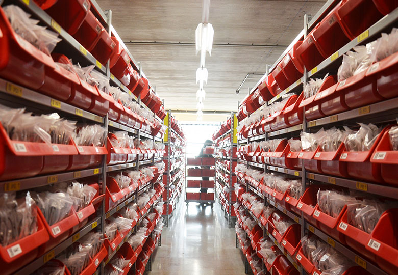 Blick in ein Lager von nexeye Lager nexeye