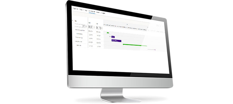 ORBIS ObjectManagement: GANTT diagram with an overview of services & phases of a large construction project Automatically generate visual schedule