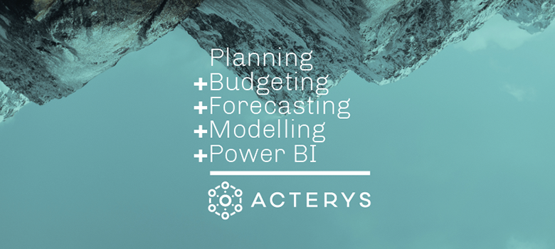 Logo and claim of Acterys Logo and claim of Acterys