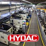 View into the production hall of the HYDAC group View into the production hall of the HYDAC group