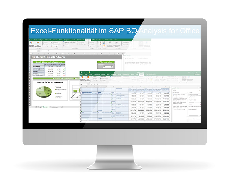 SAP Analysis screenshot add-in for Microsoft Office Identify trends and outliers directly in Excel using SAP Analysis for Microsoft Office