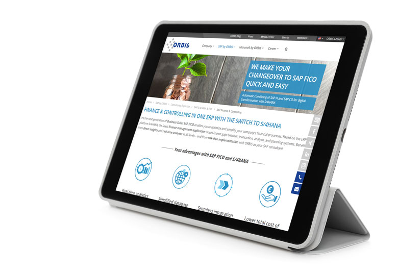 A central component for finance: SAP FI & CO with ORBIS SAP Finance & Controlling with ORBIS