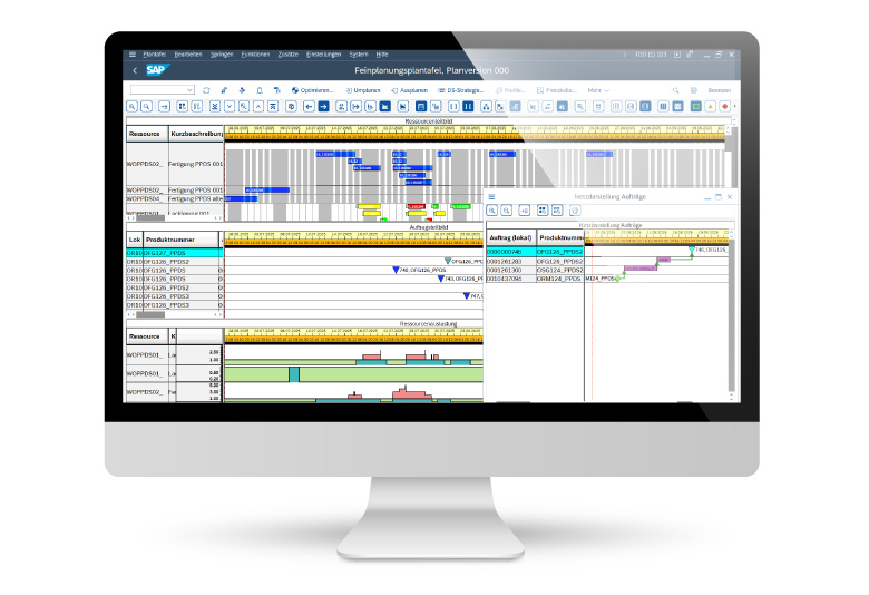 The SAP MP&S interface for your detailed production planning Interface of SAP MP&S