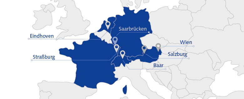 Die europäischen Standorte der ORBIS in Frankreich, Österreich, Schweiz und den Niederlanden. Europäische Standorte der ORBIS