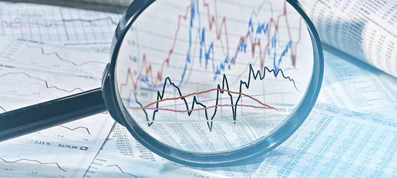 Business Analytics Frontends help when making quick, solid decisions Magnifying glass enlarges chart